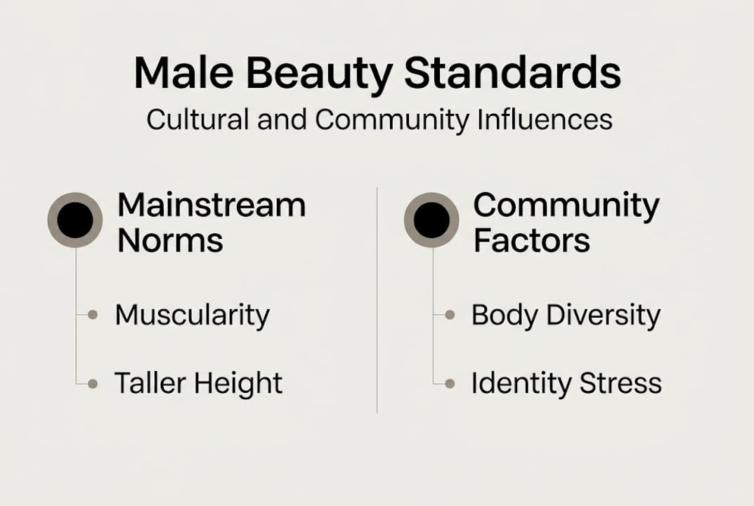 Infographic comparing beauty standard factors