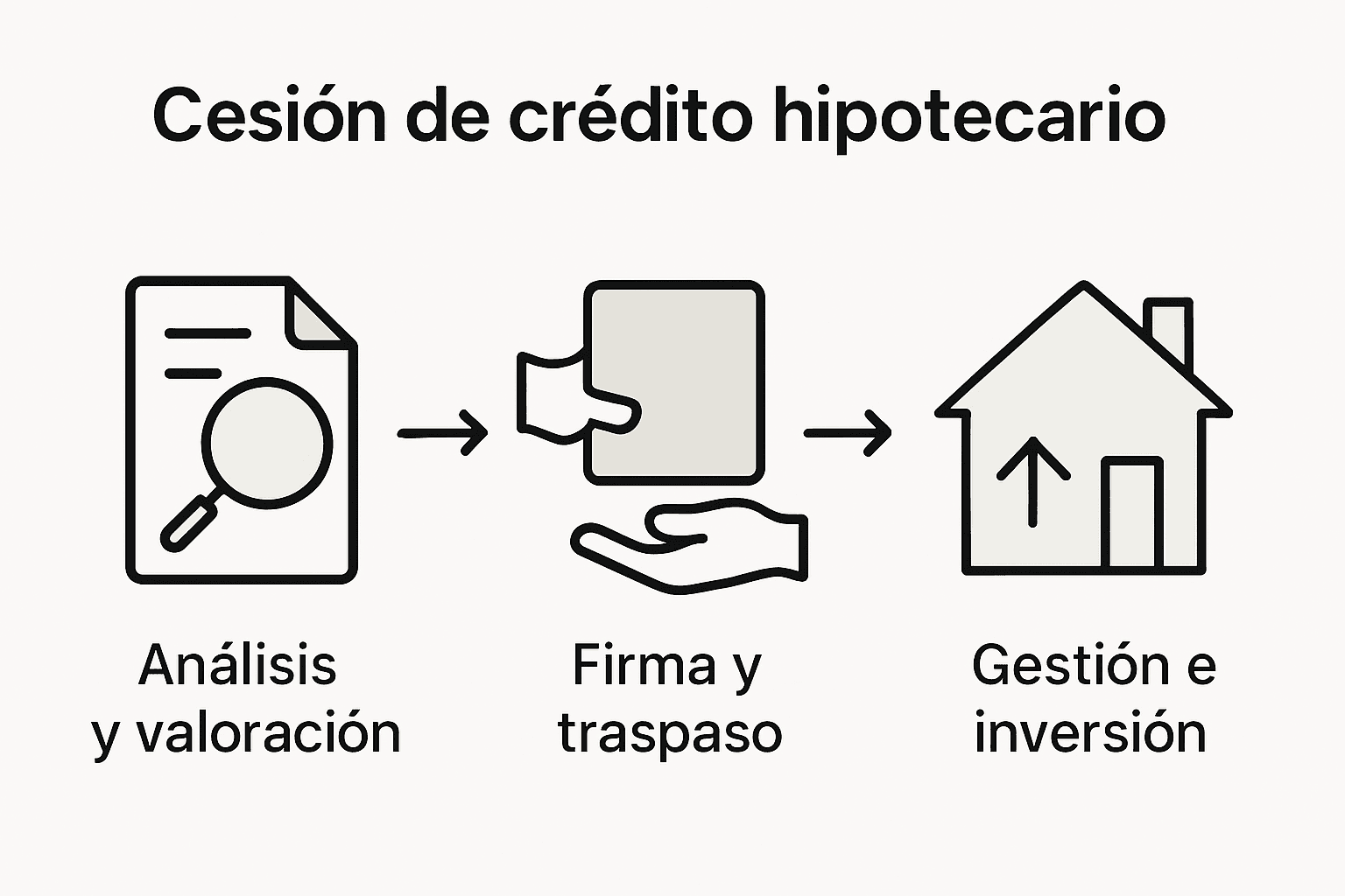 Infografía: pasos para la cesión de un crédito hipotecario