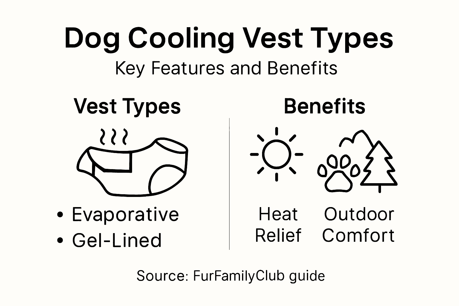 Infographic dog vest types and benefits