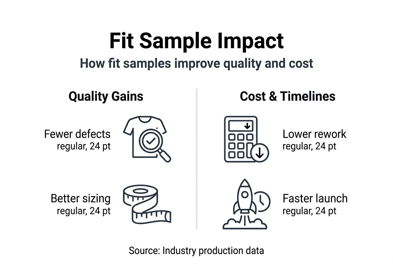 Infographic on fit sample benefits in production