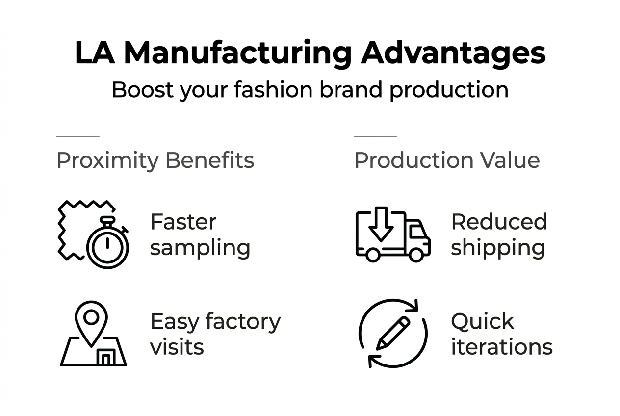 Infographic on Los Angeles manufacturing advantages