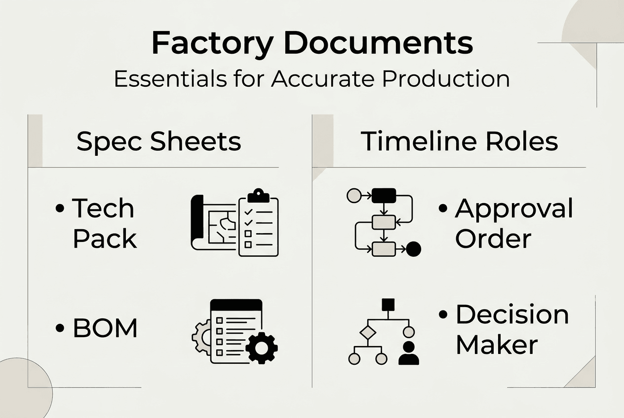 Infographic outlining must-have factory documents