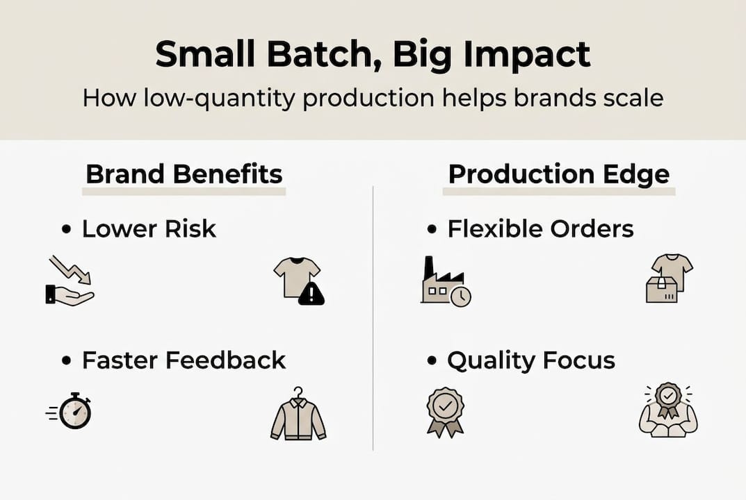 Infographic shows small batch manufacturing advantages