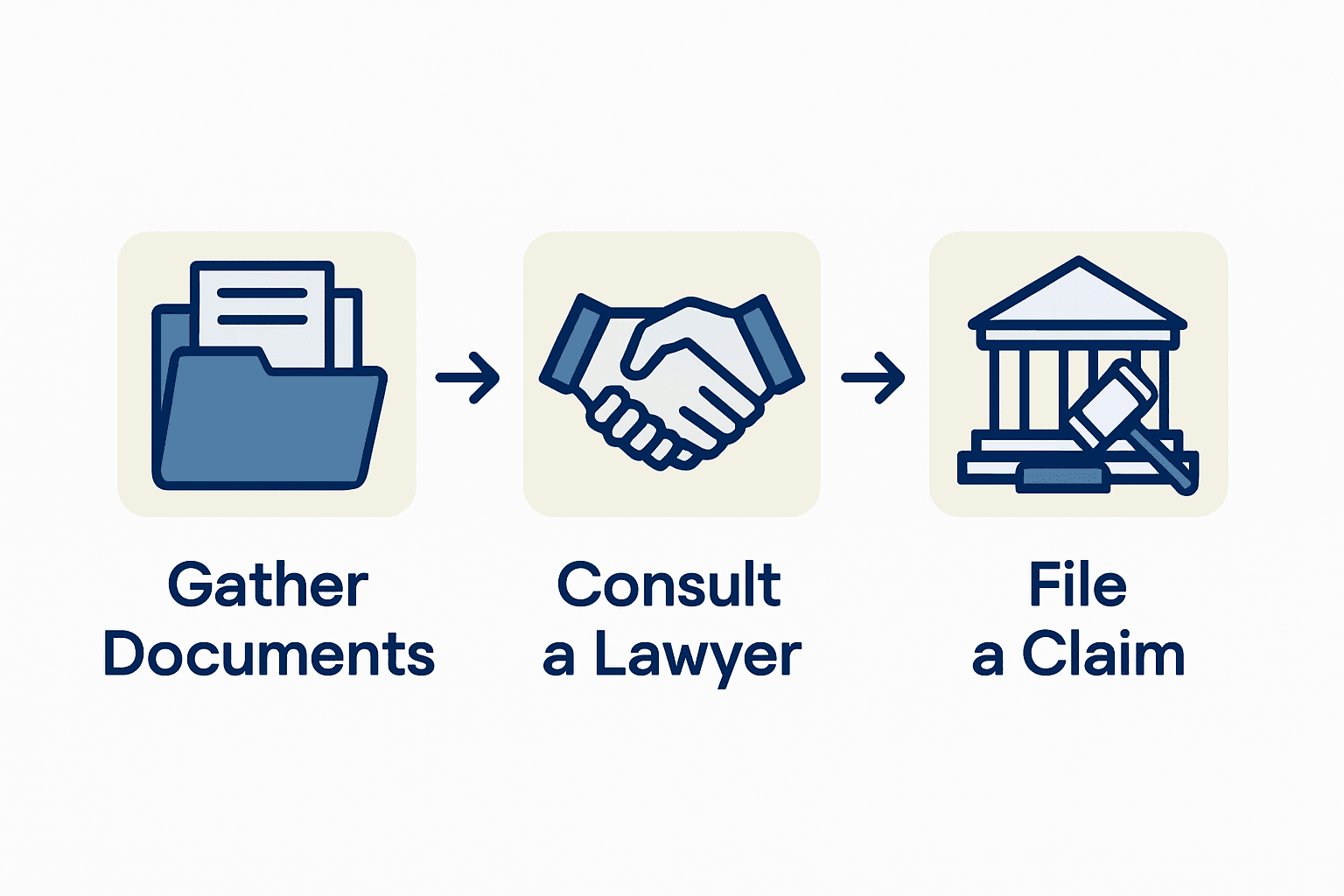 Infographic of steps after suspected wrongful termination