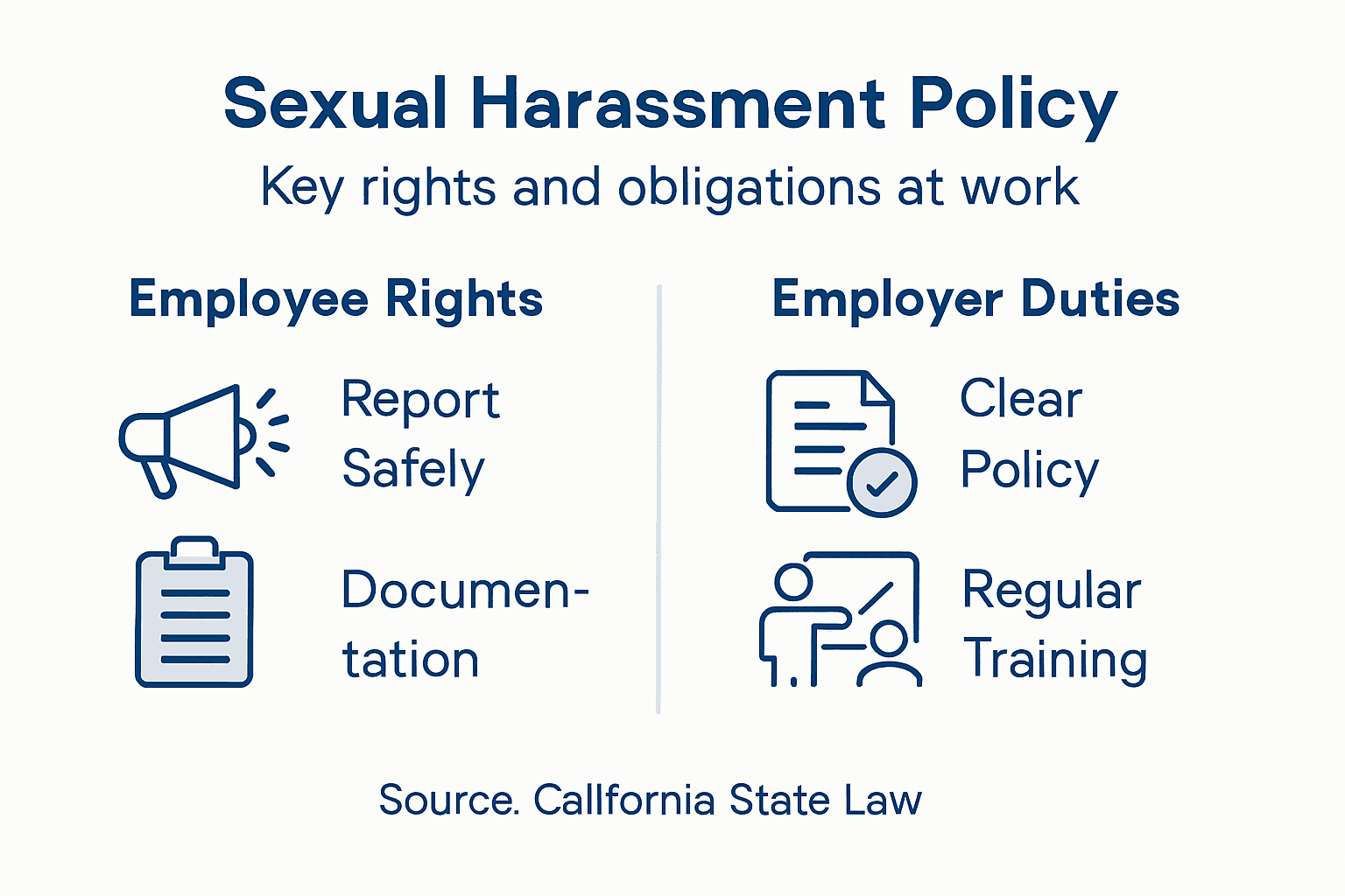 Infographic shows key office policy rights and duties