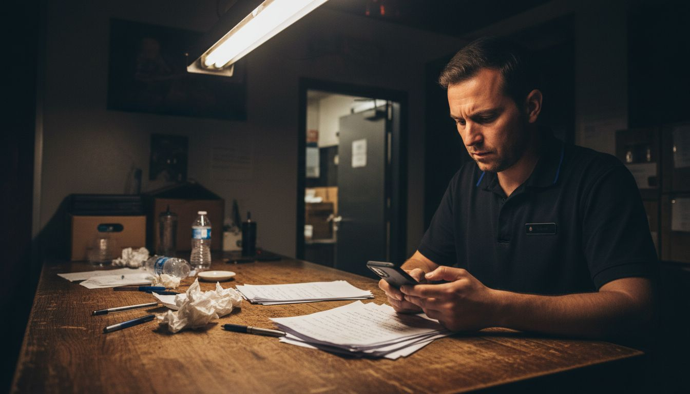 Bartender documenting workplace harassment evidence