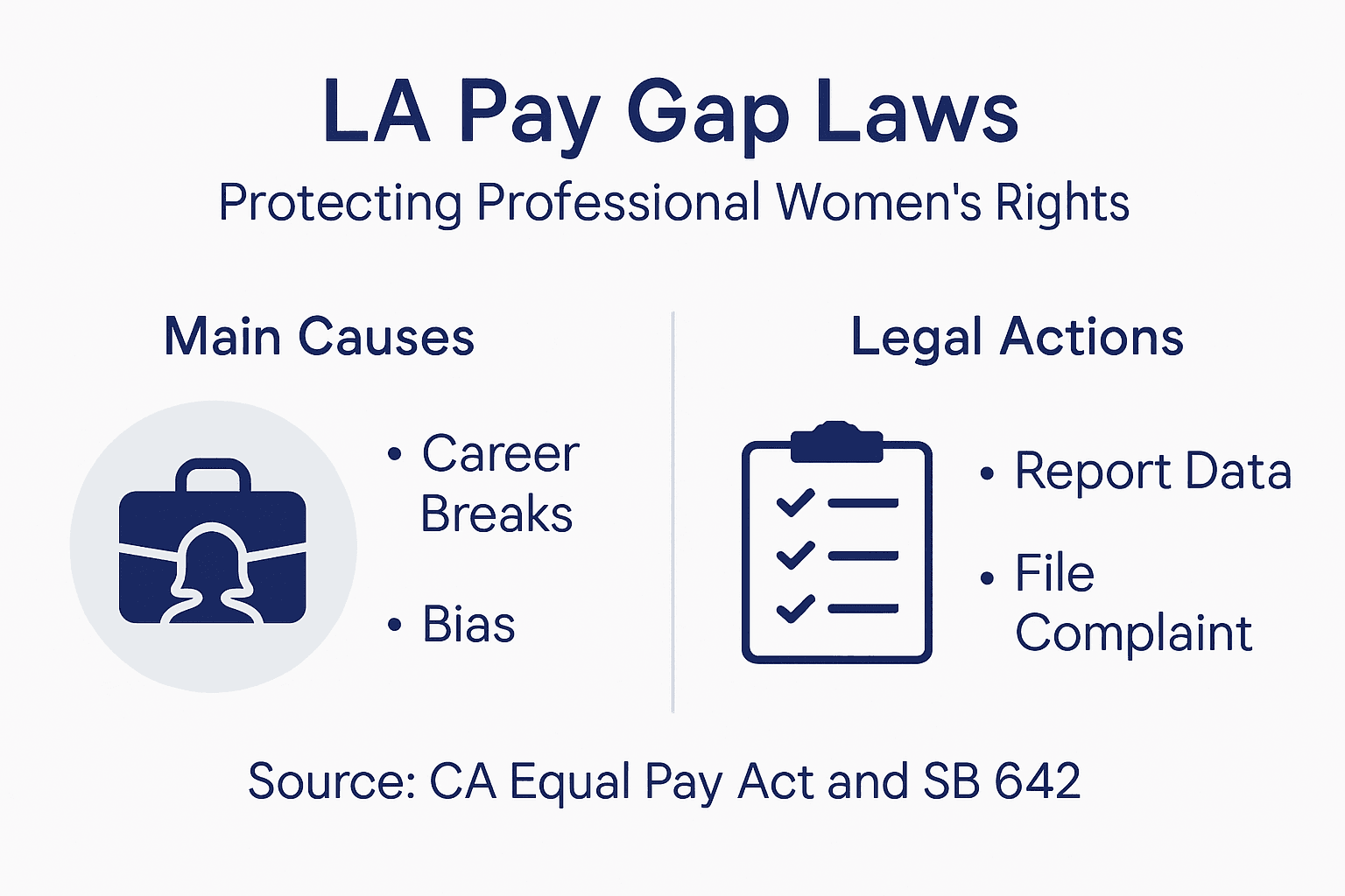 Infographic on LA pay gap laws and actions