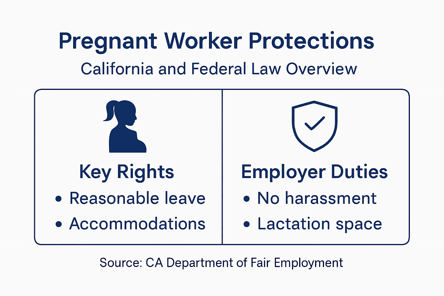 Infographic on pregnant worker protections
