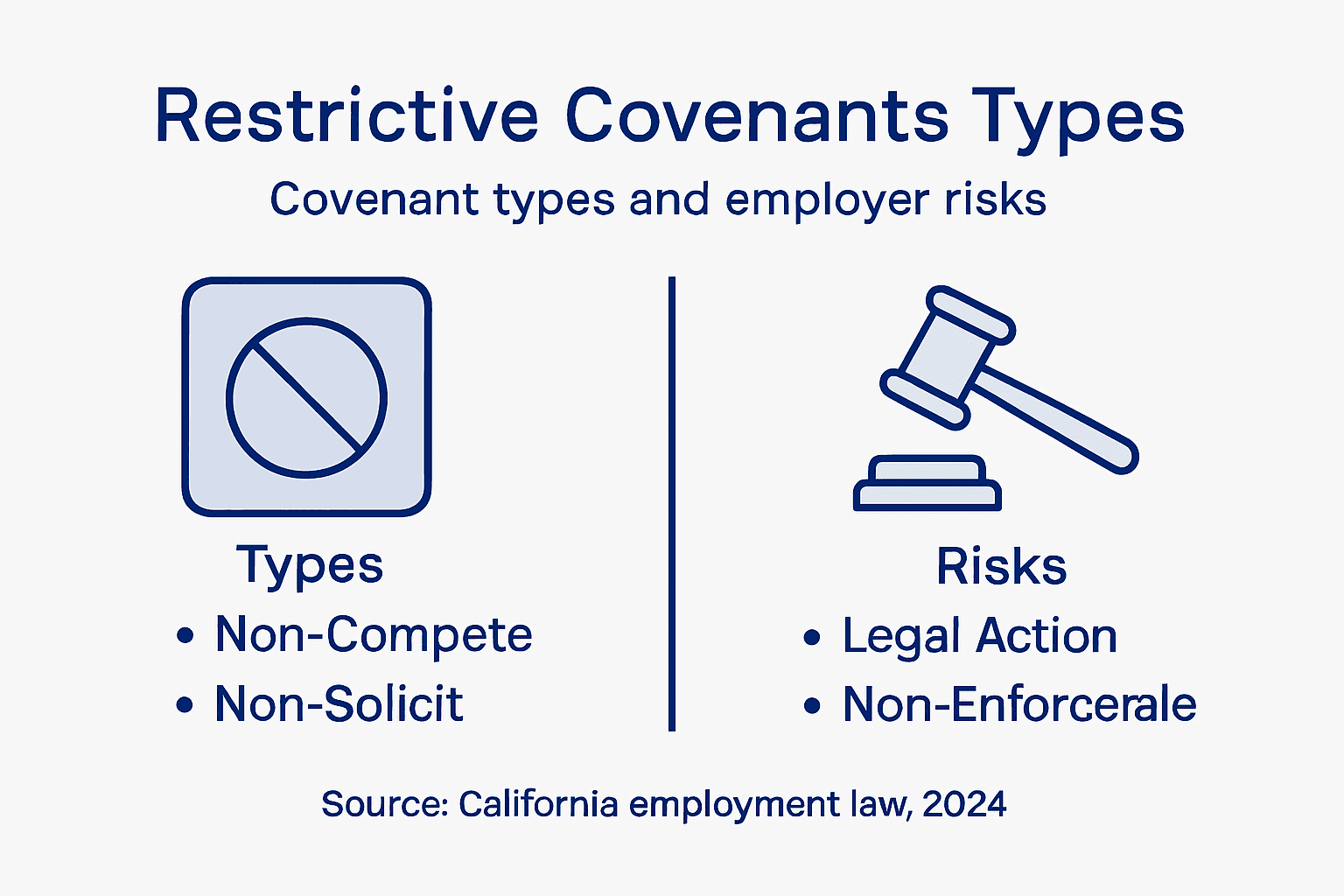 Infographic about restrictive covenant types and risks