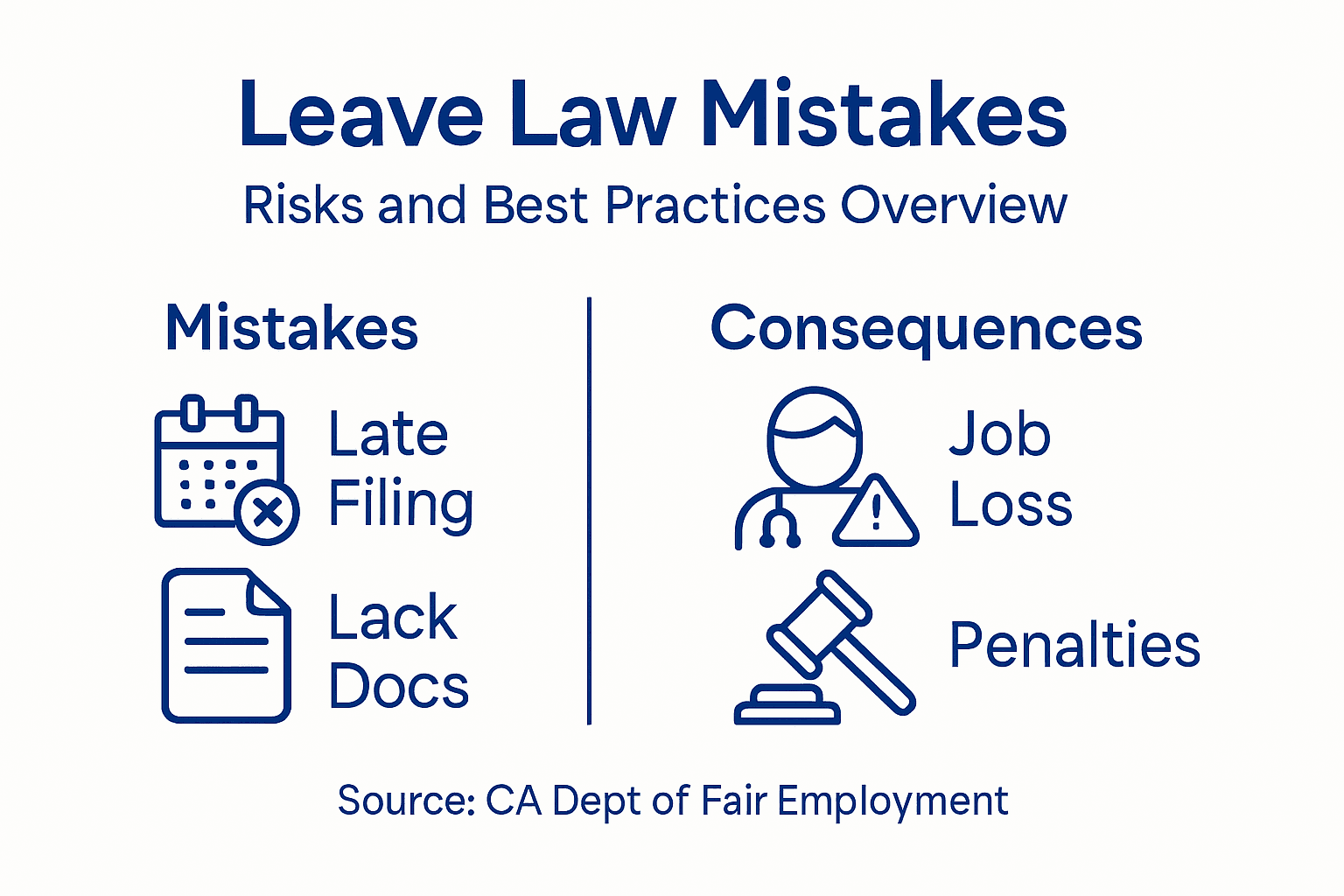 Infographic on leave law risks and solutions