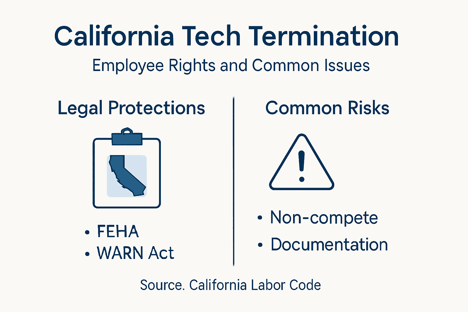 Infographic showing employee rights and risks