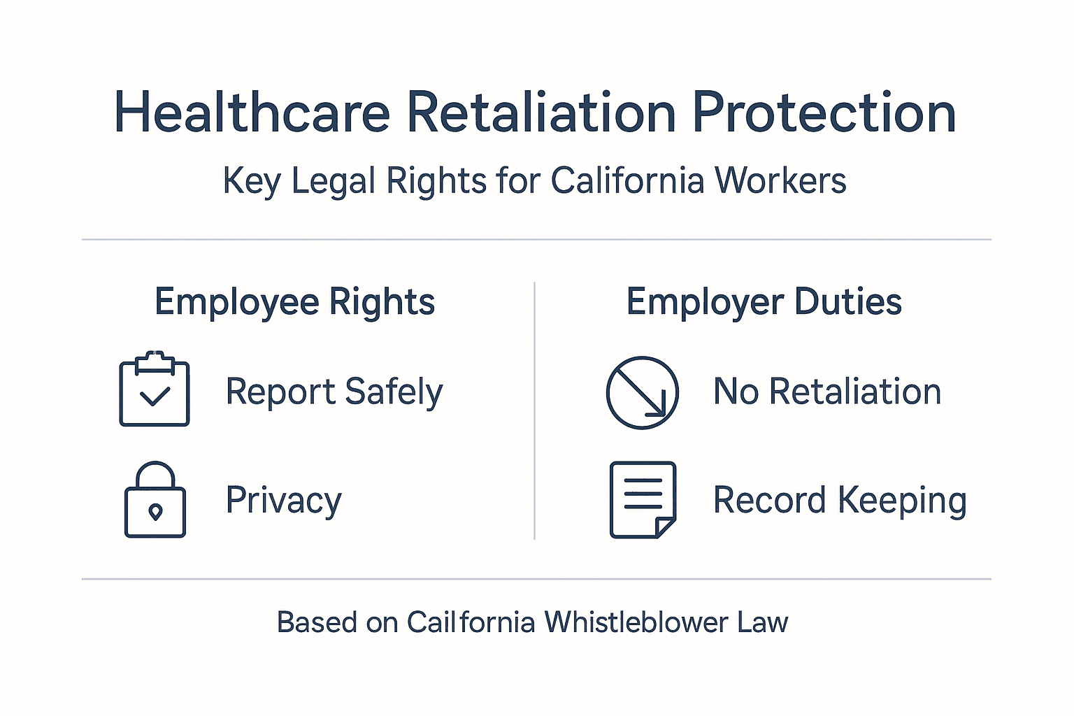 Infographic on California healthcare whistleblower rights