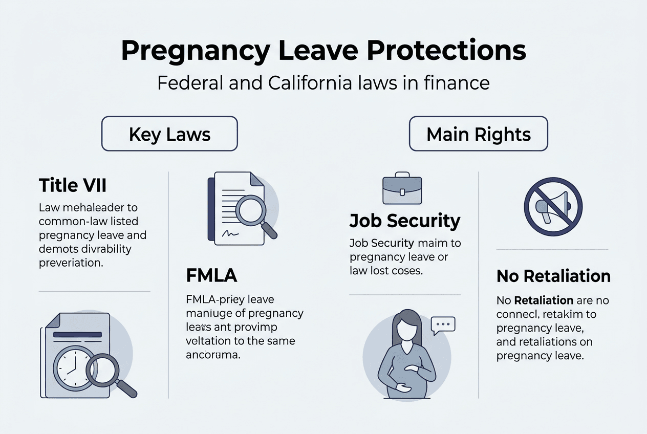 Infographic about pregnancy leave legal protections