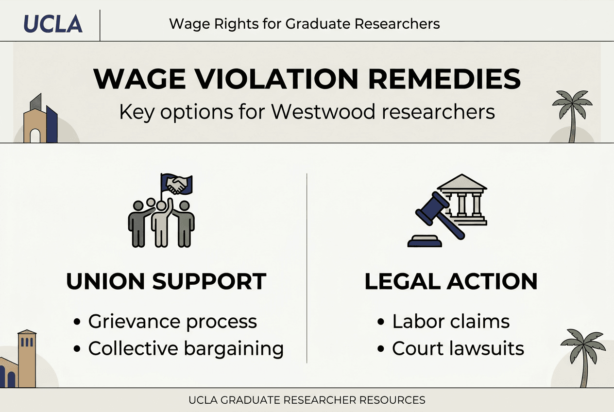 Infographic on wage violation remedies for researchers