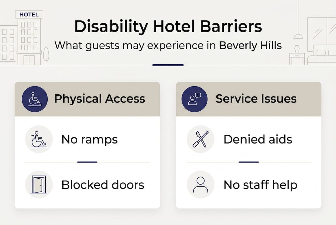 Infographic on common hotel disability barriers