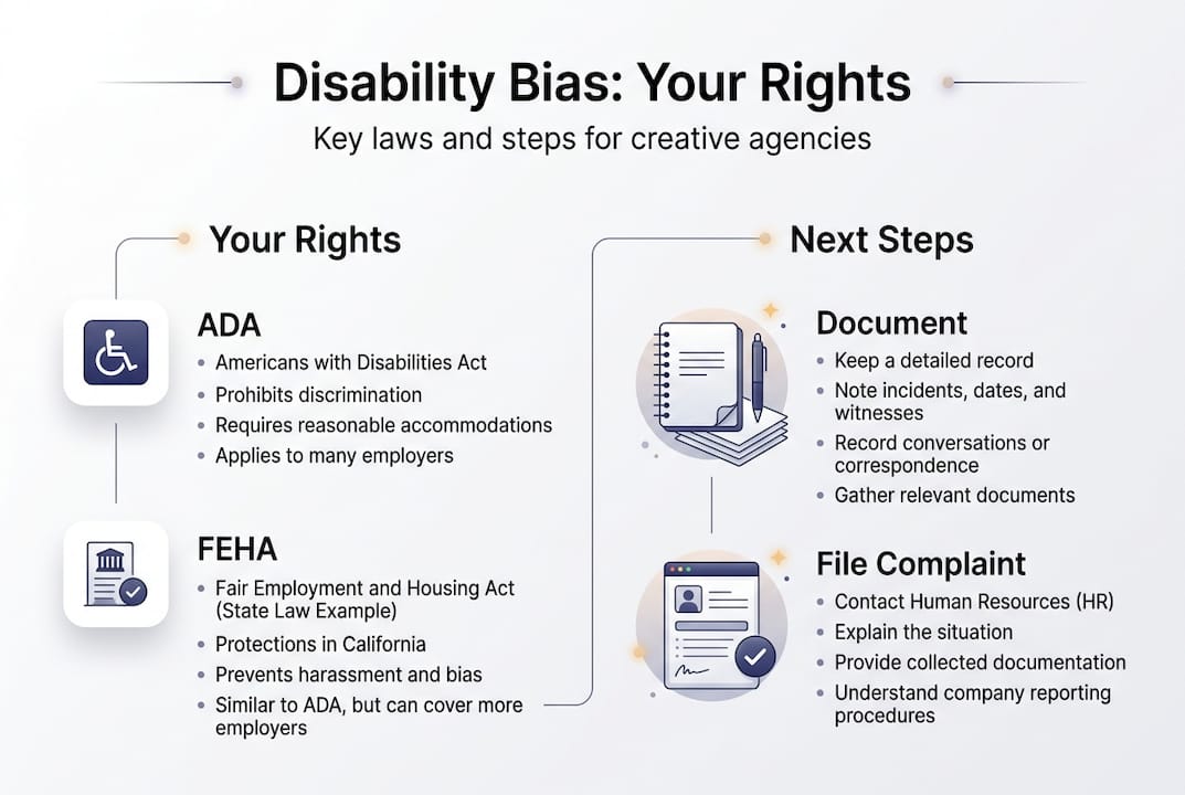 Infographic of disability rights and action steps