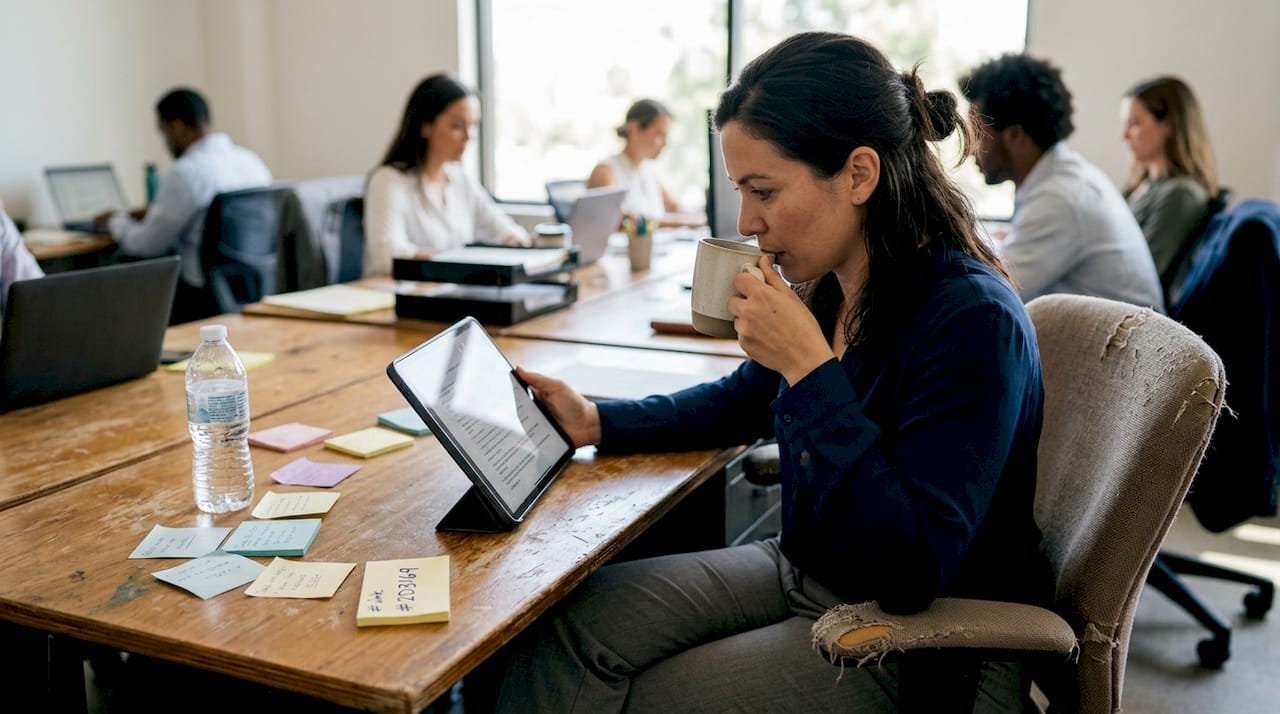 HR specialist reviews workplace incident notes