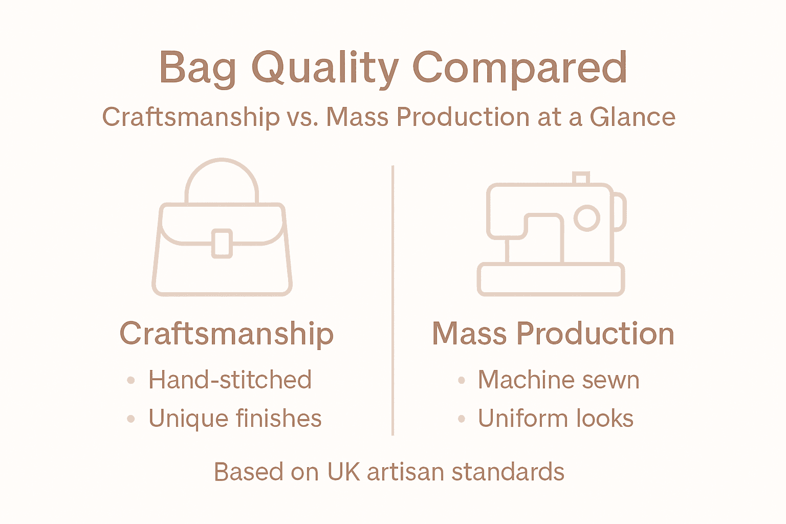Infographic comparing teamwork and automation in bag making