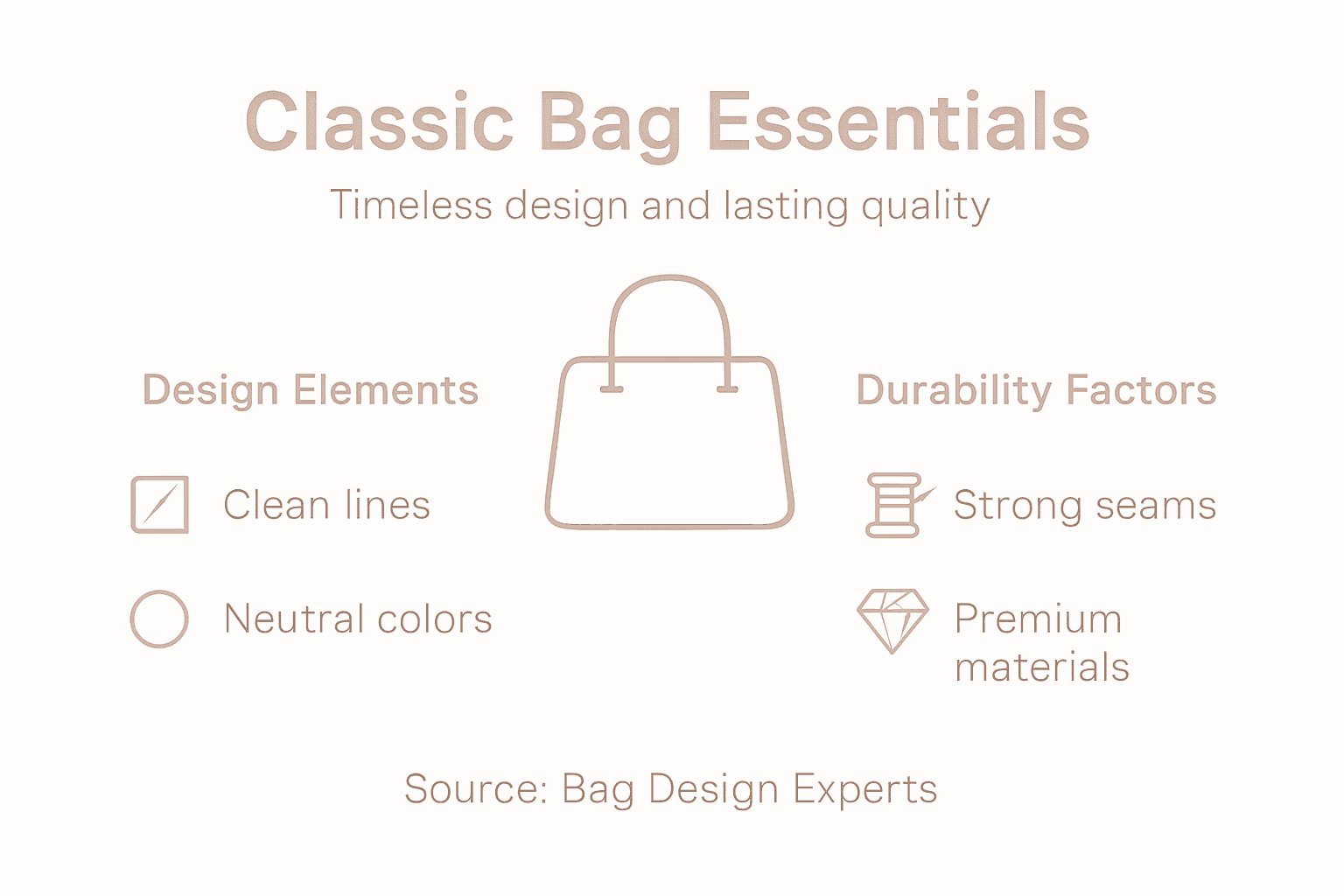 Infographic about classic bag essentials