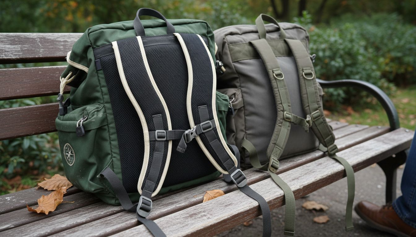 Comparison of ergonomic bag straps and details