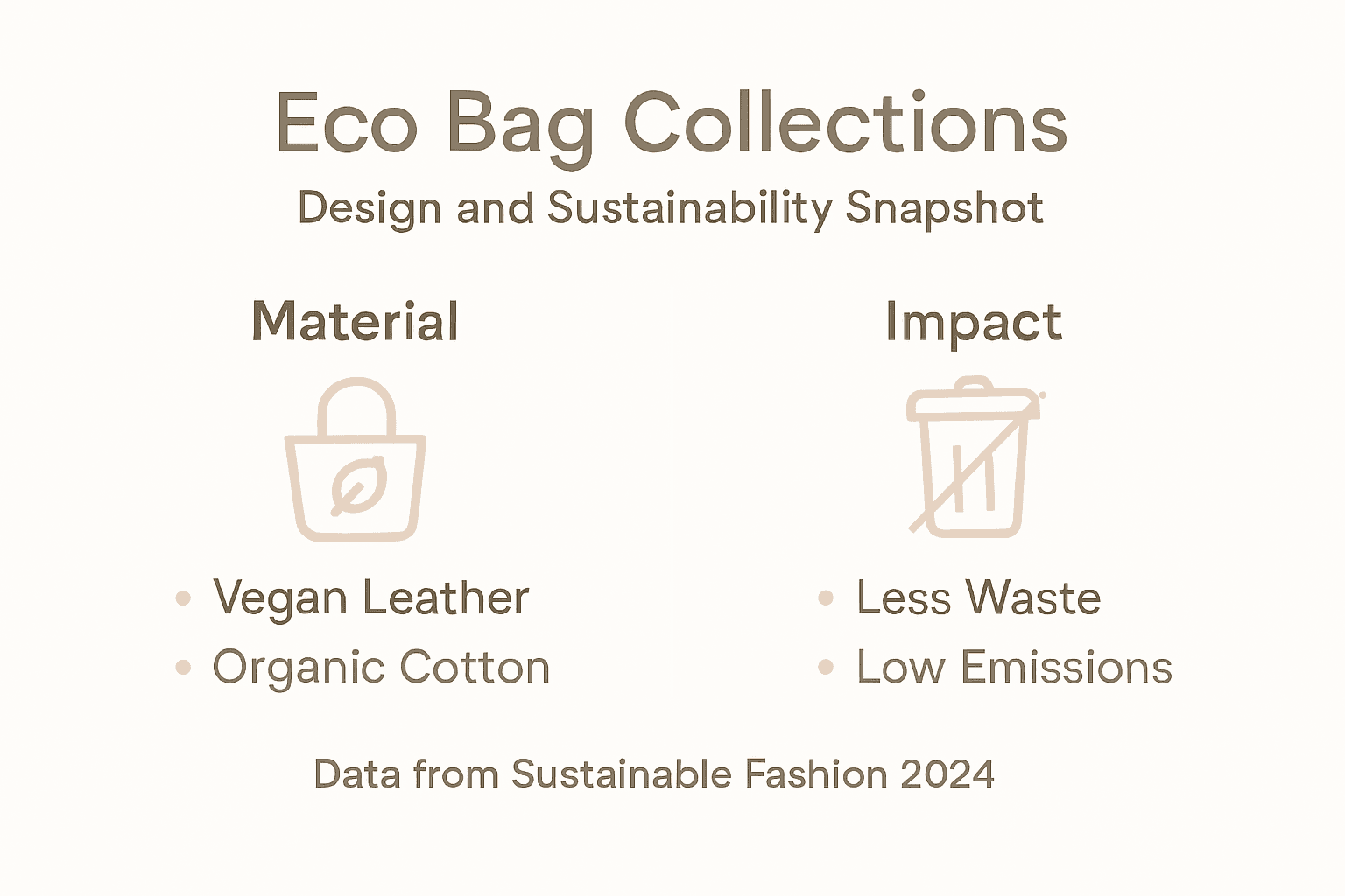 Infographic on eco bag collection features