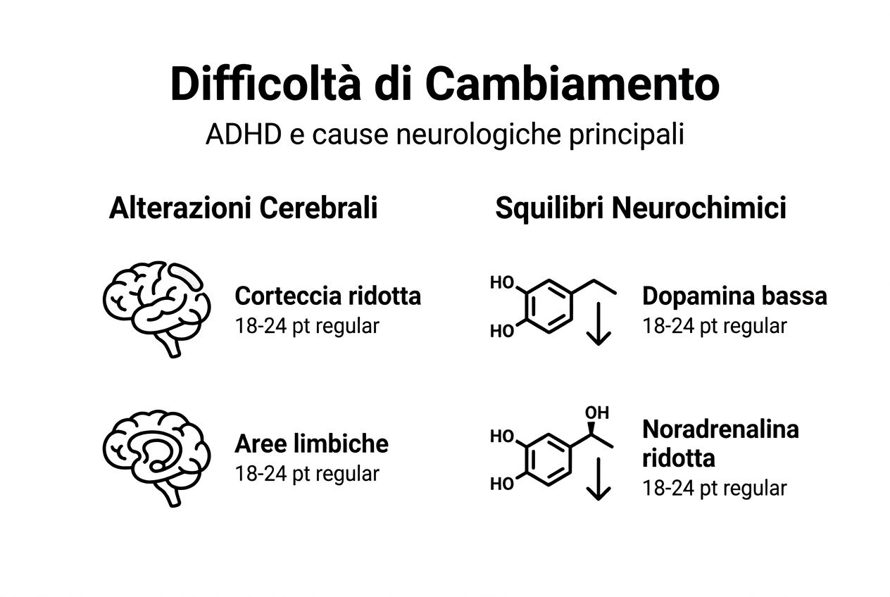 Infografica: le principali cause neurologiche alla base dei cambiamenti nell’ADHD