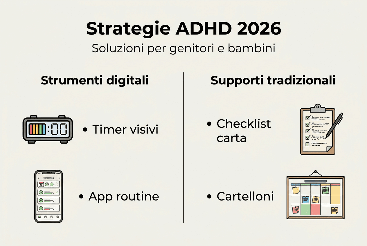 Infografica: strategie e strumenti per affrontare l’ADHD nel 2026