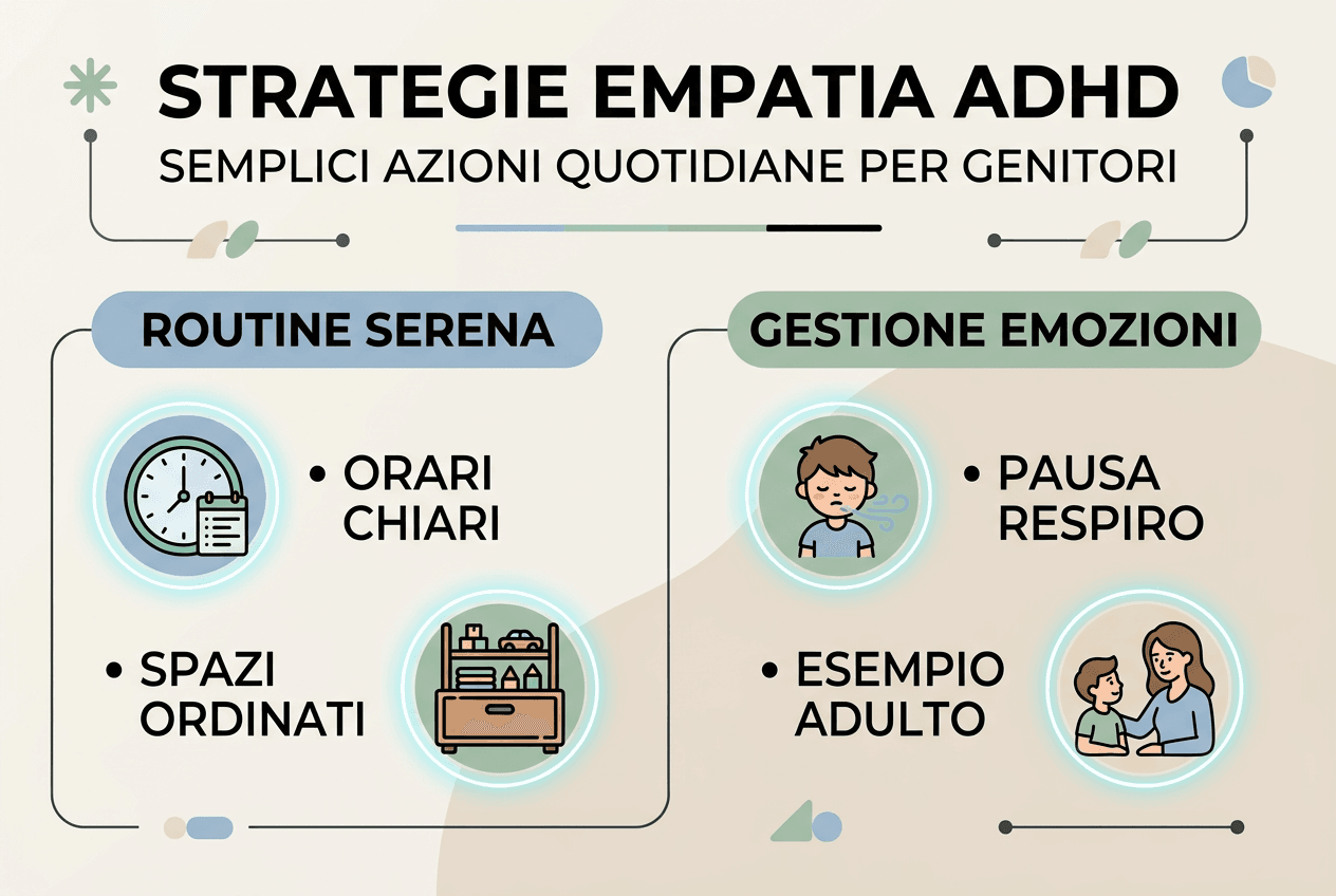 Infografica: consigli pratici per sviluppare empatia con chi ha l’ADHD