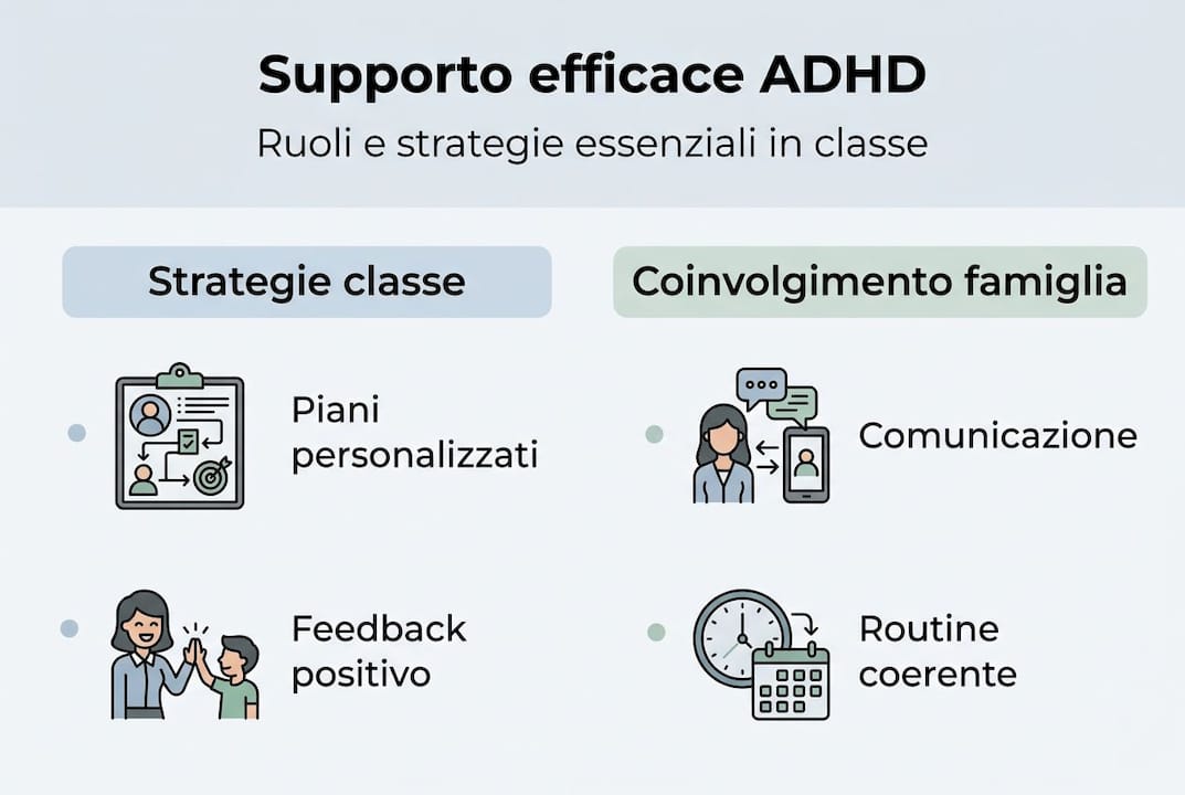 Infografica sulle migliori strategie e strumenti di supporto per chi convive con l’ADHD