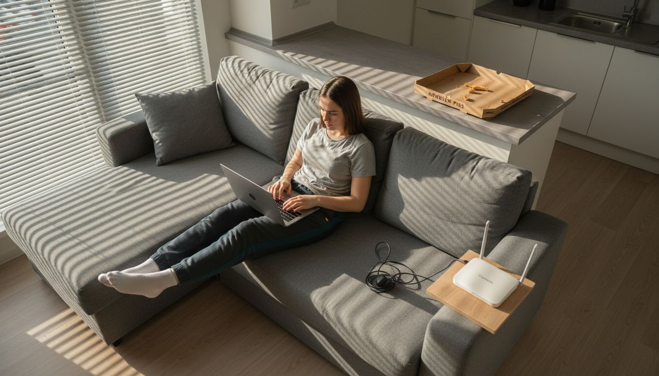 Student-Friendly Housing: What Boca Raton Students Need 1 Student relaxing in tech-equipped apartment living room