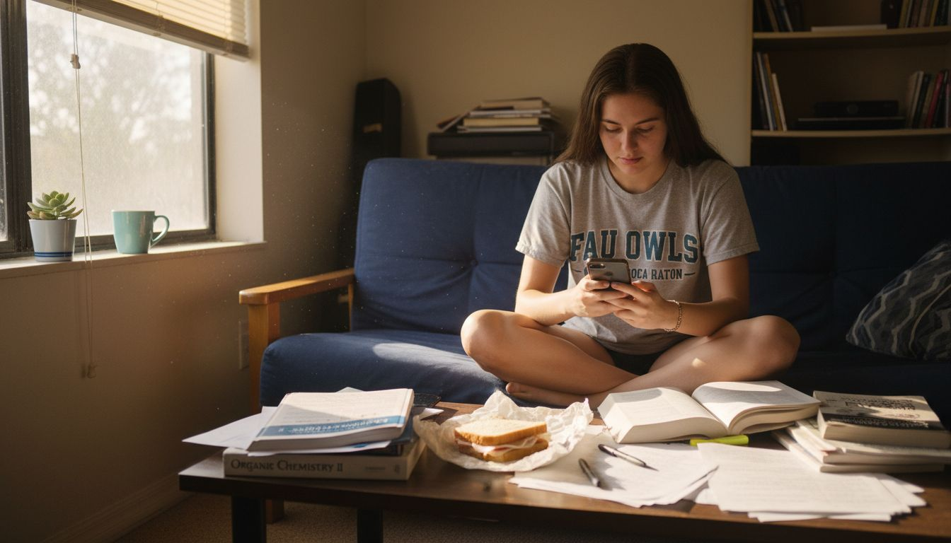 Why Choose Boca Raton Apartments for Modern Living 1 Student relaxing in Boca Raton studio apartment