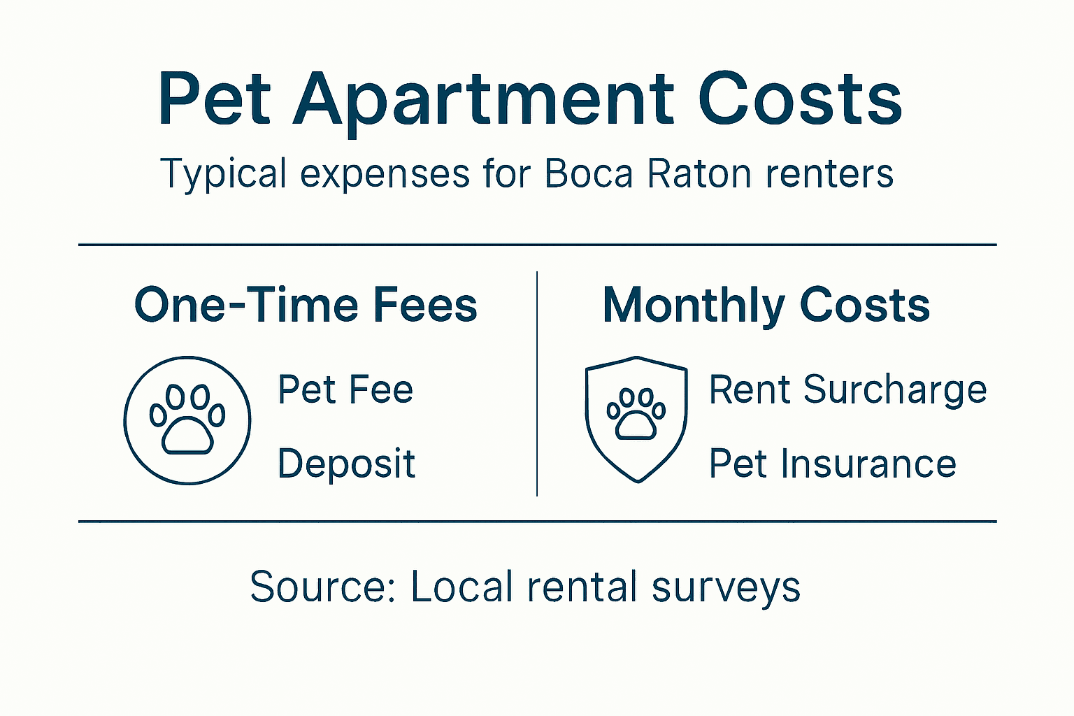 Infographic showing pet-related apartment costs
