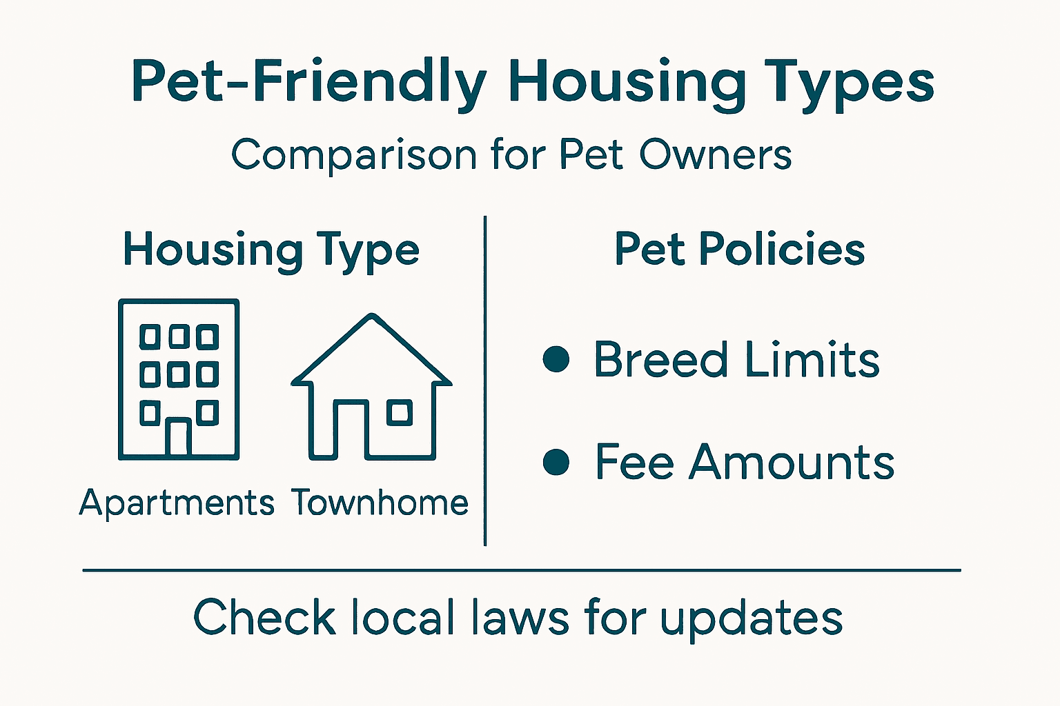 Infographic comparing pet-friendly housing options