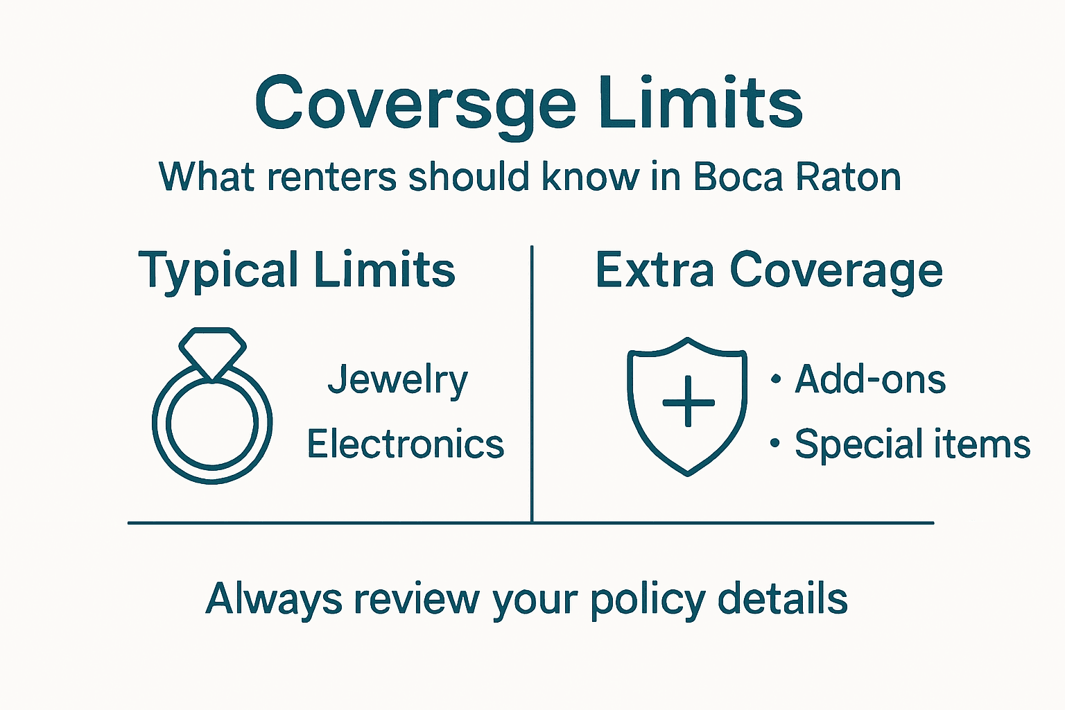 Apartment Insurance: Protecting Boca Raton Renters 2 Infographic about apartment insurance coverage limits