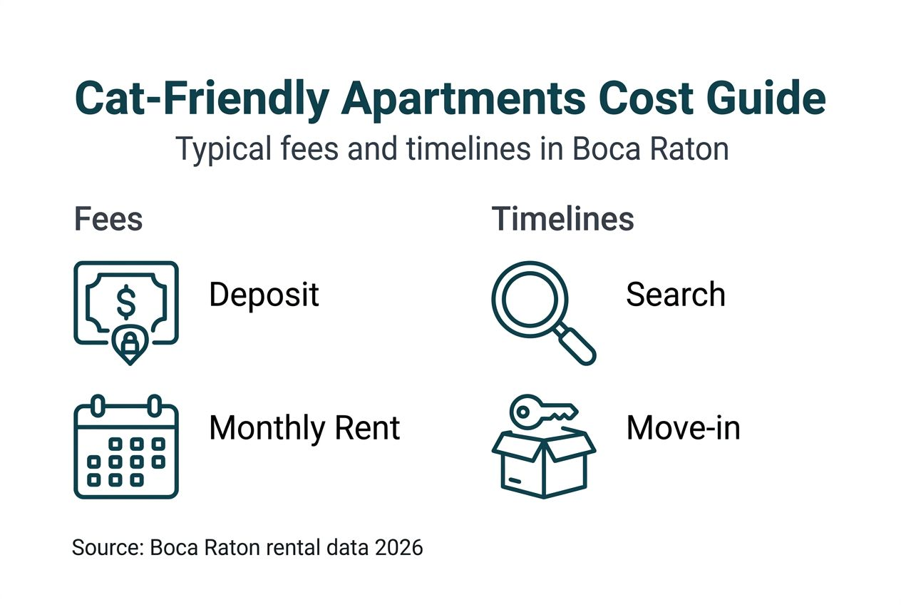Infographic showing apartment costs and timelines