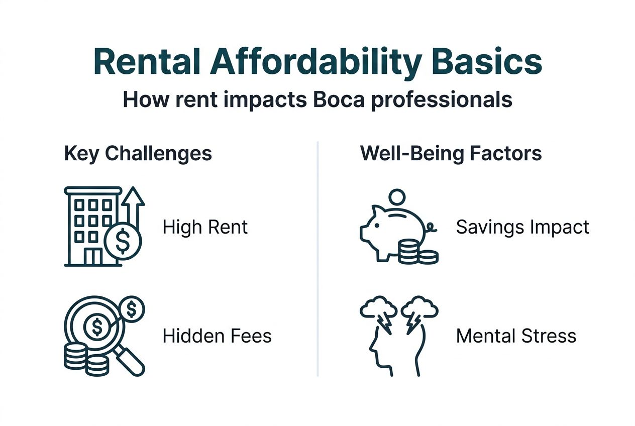 Infographic about rent and professional well-being