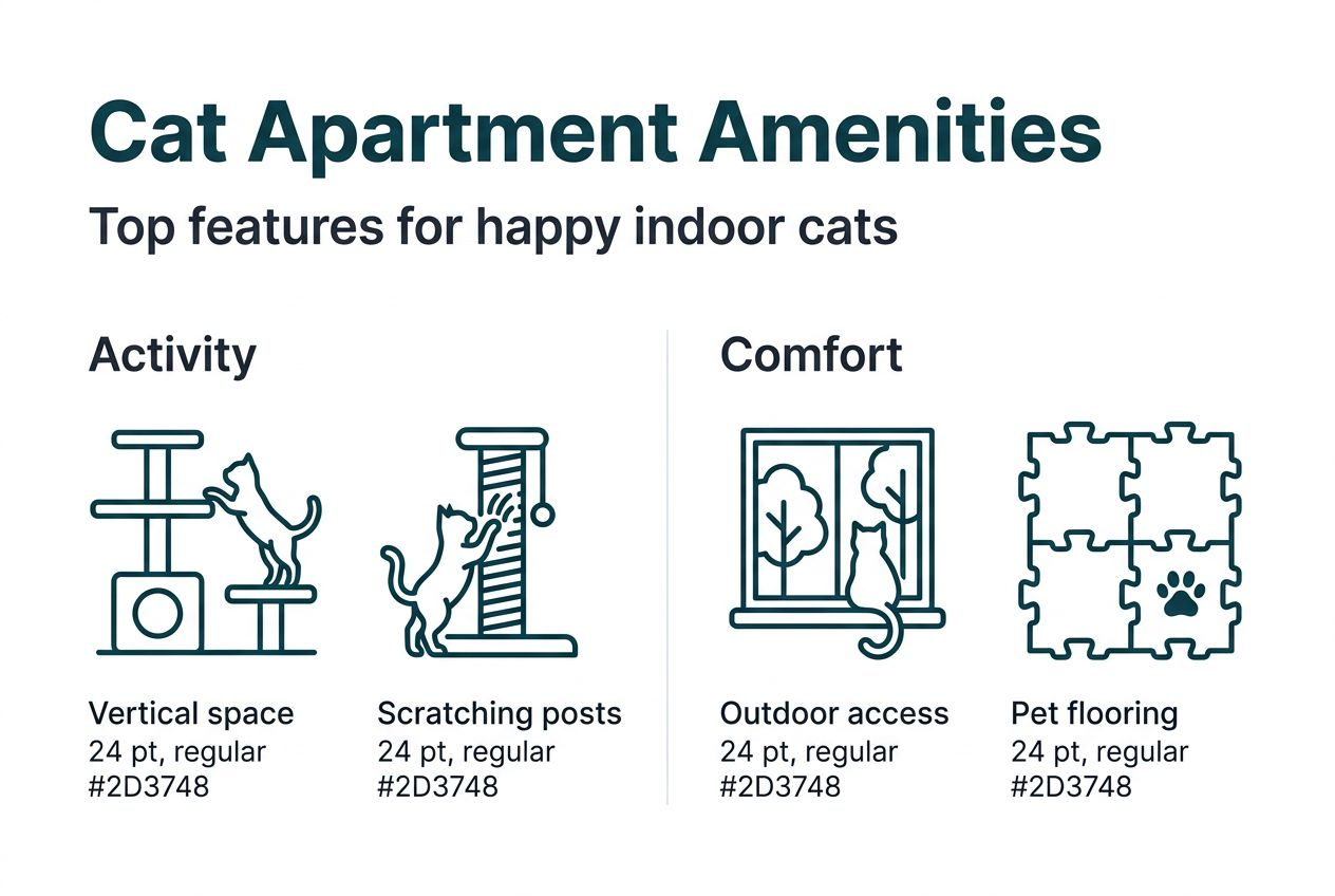 Infographic of key cat apartment amenities