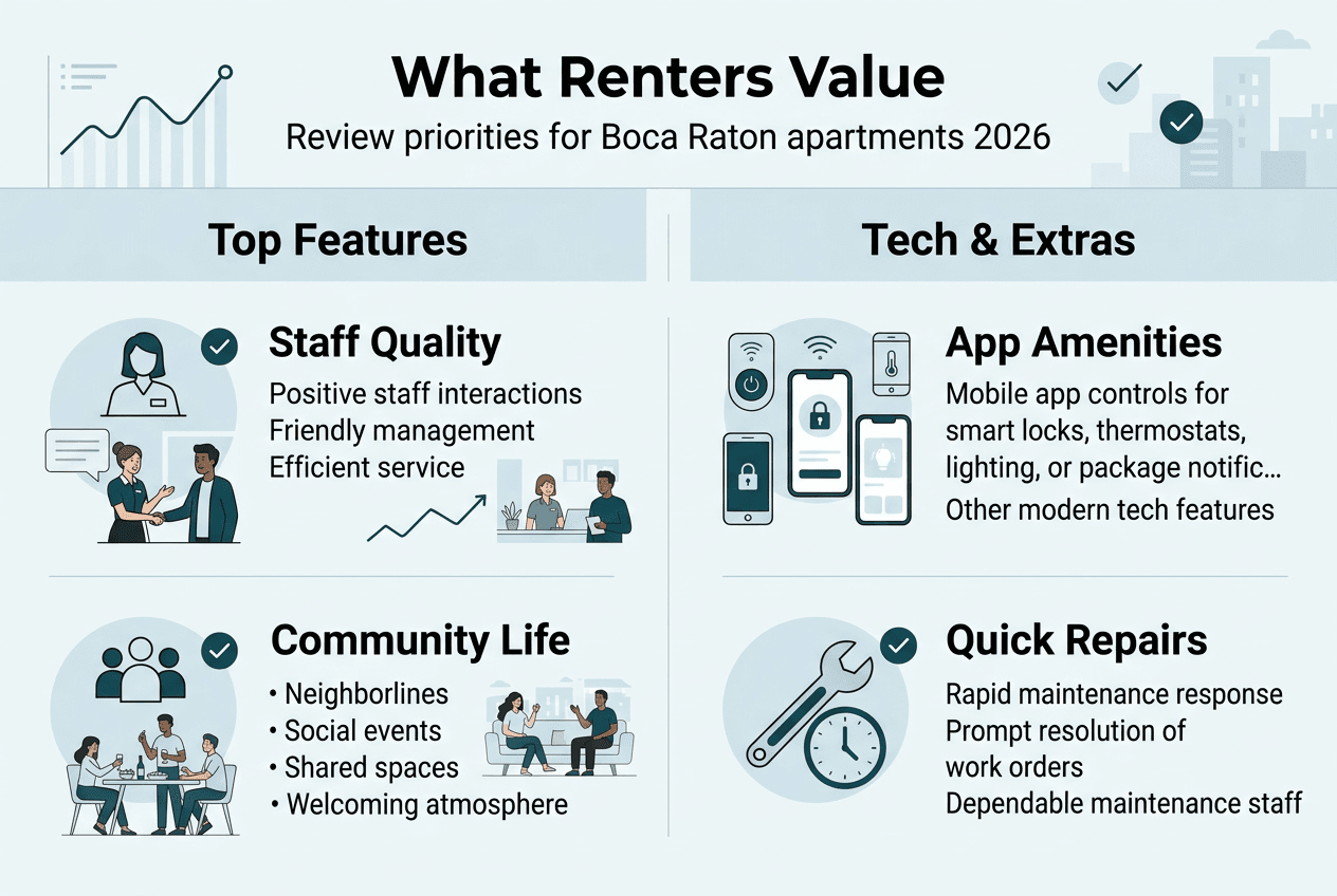 Infographic shows top review factors for renters