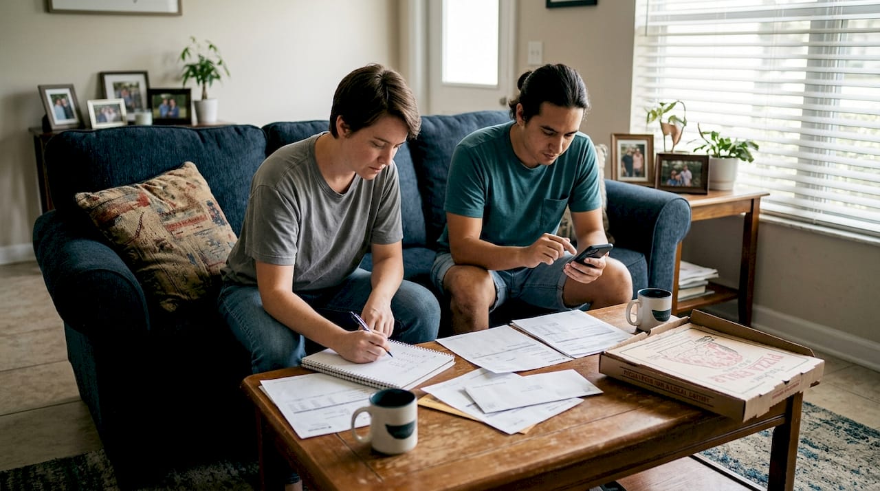 Proven ways to save on rent in Boca Raton: 2026 guide 1 Roommates split bills in shared apartment