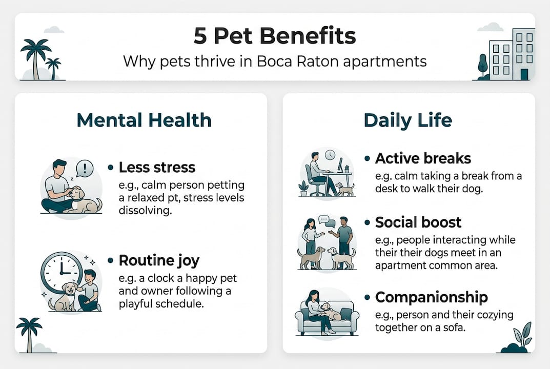 5 real benefits of pets in Boca Raton apartments 1 Infographic on benefits of pets in apartments
