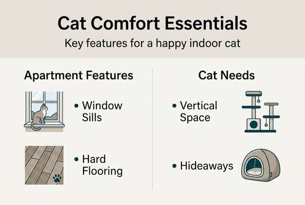 Infographic of best cat apartment features