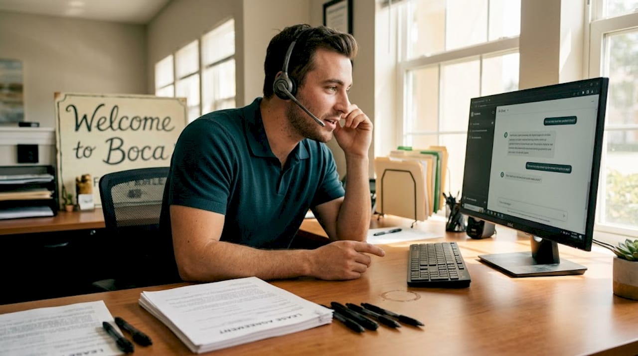 Leasing agent using AI chat for renters