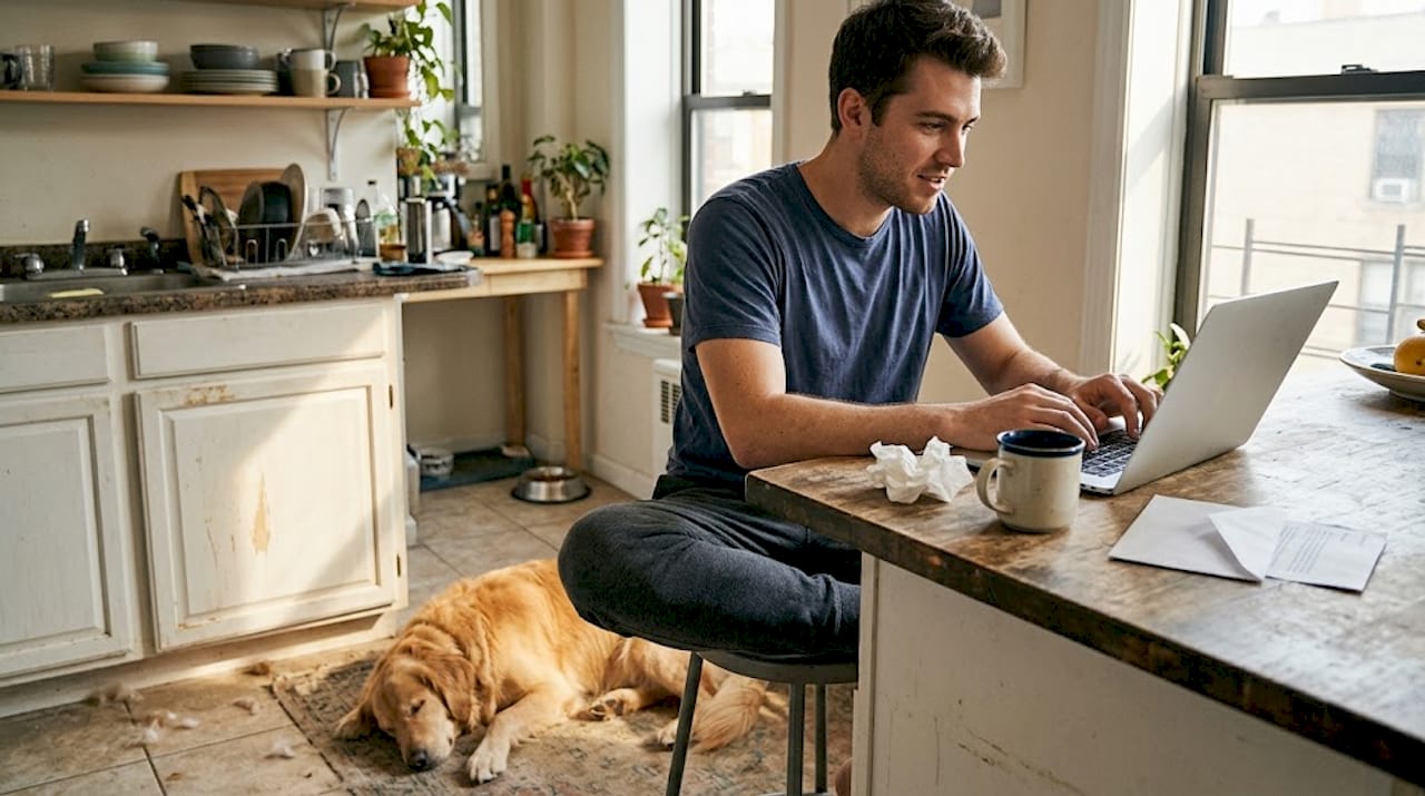 Pet owner writing email after noise complaint