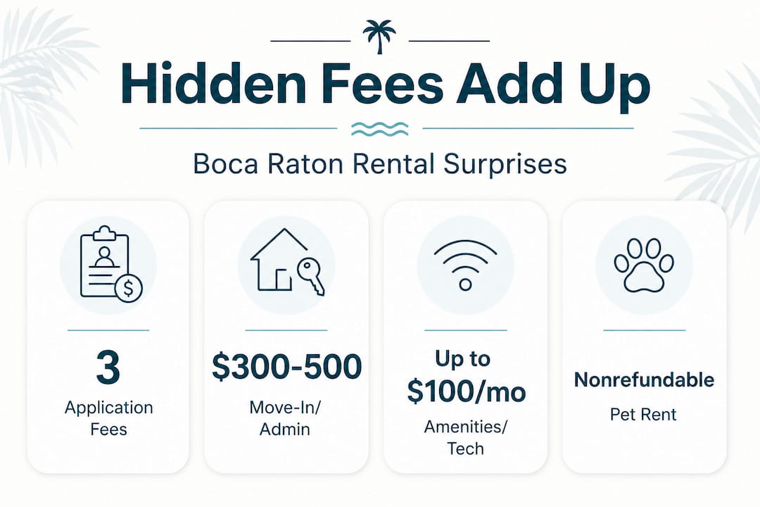 Infographic showing top hidden Boca rental fees