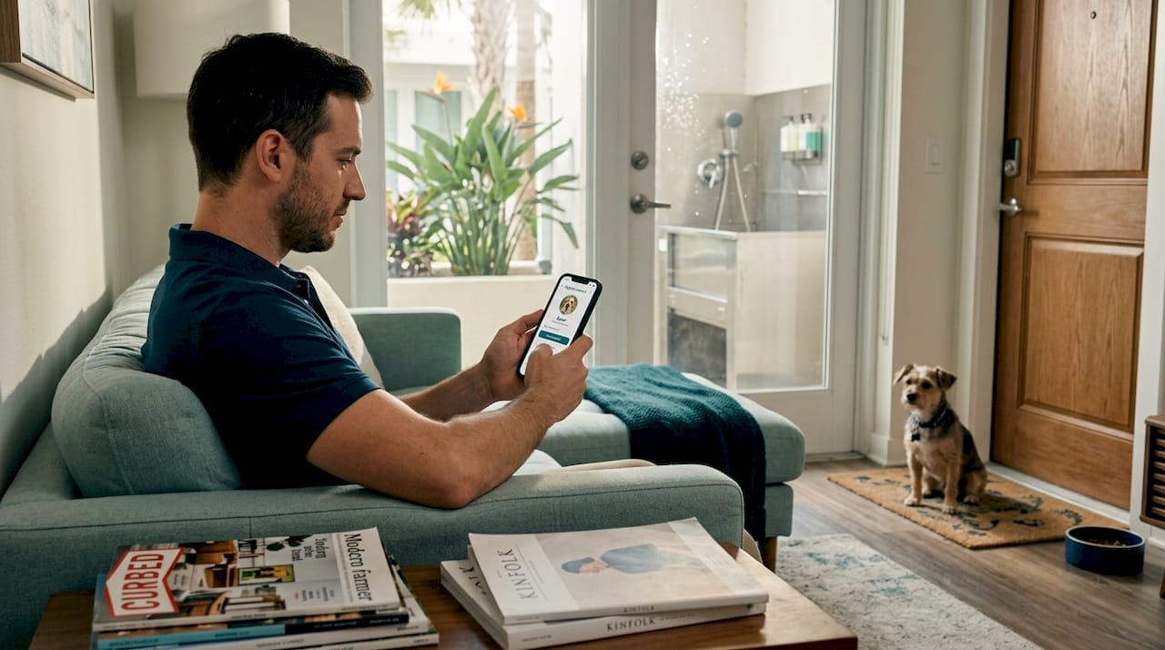 Man uses app for pet-friendly features