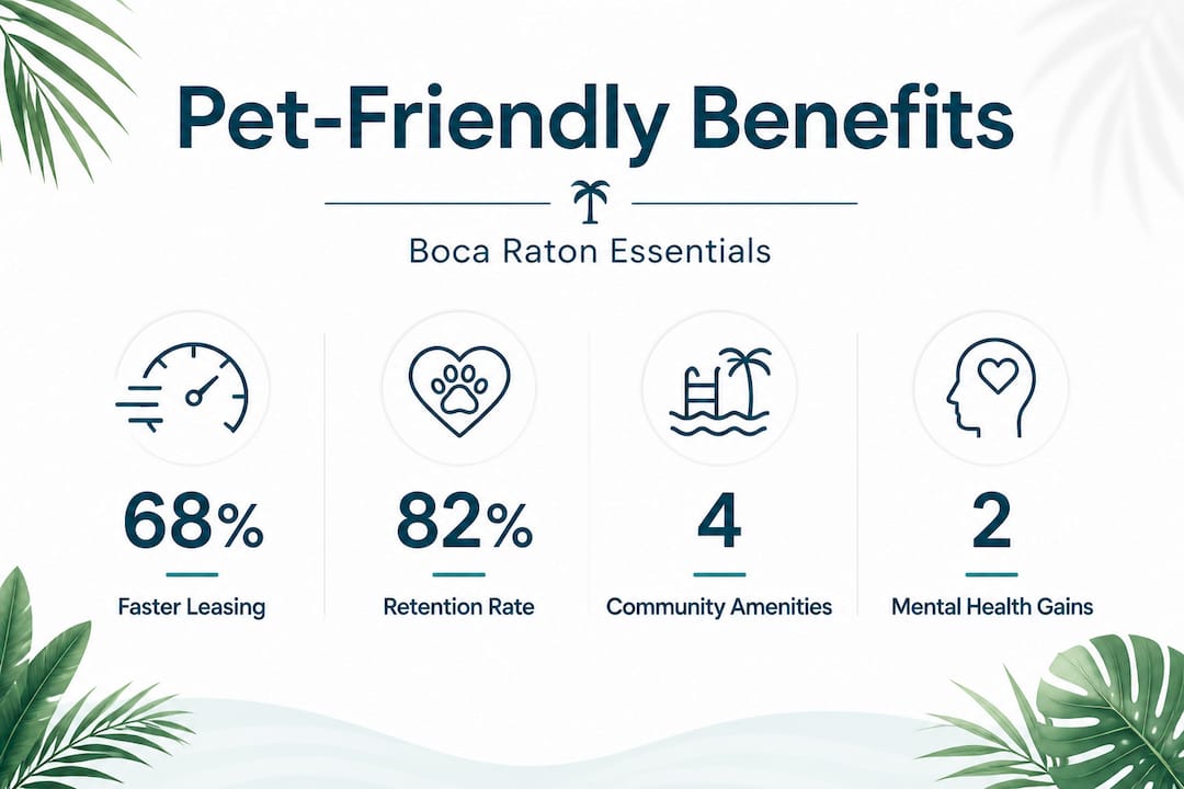 Infographic highlighting pet-friendly apartment benefits