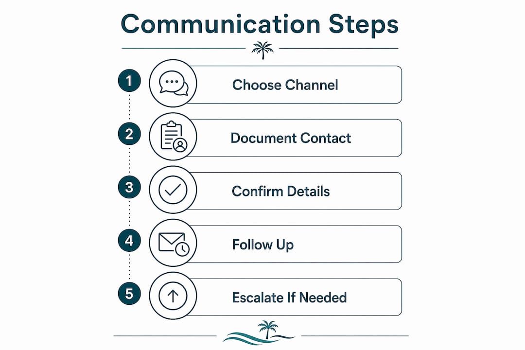 How to Communicate With Landlords: A Renter's Guide 1 Infographic showing key landlord communication steps