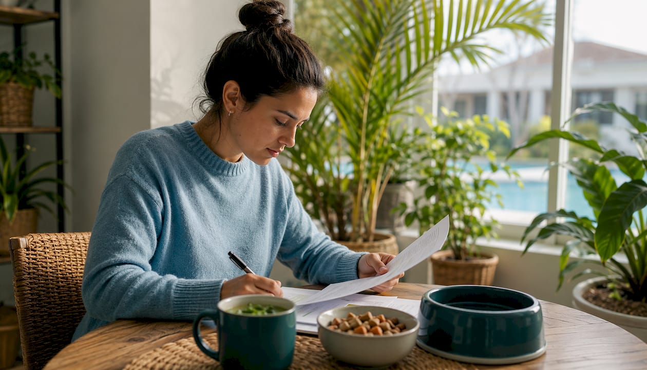 Pet Fee Checklist 2025: What Renters and Landlords Must Know 1 Renter reviewing pet fee lease documents