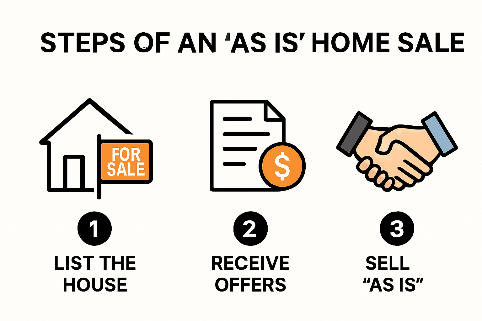 Steps of selling a home as is
