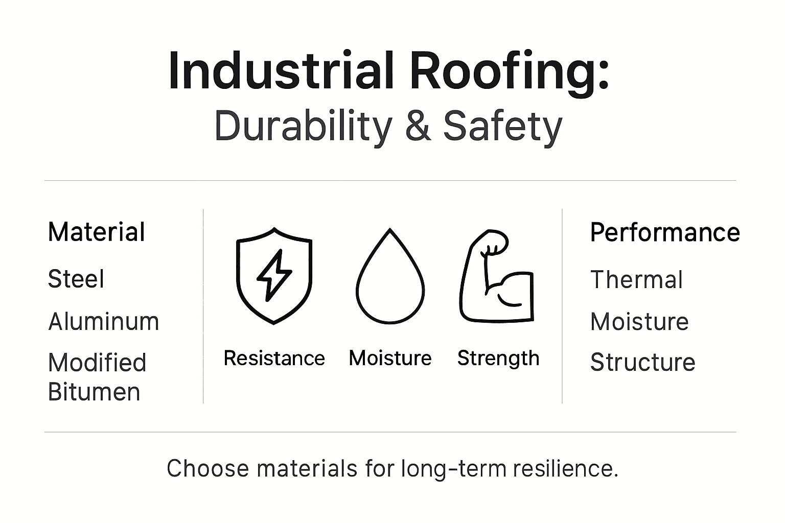 Infographic durability and safety roofing factors